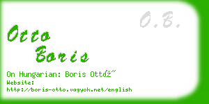 otto boris business card